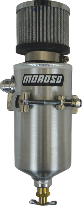 Moroso Breather Tank/Catch Can -8An Male Fitting - Aluminum