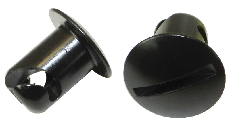 Moroso Quick Fastener - Oval Head - 7/16in x .450in - Steel - Black - 10 Pack