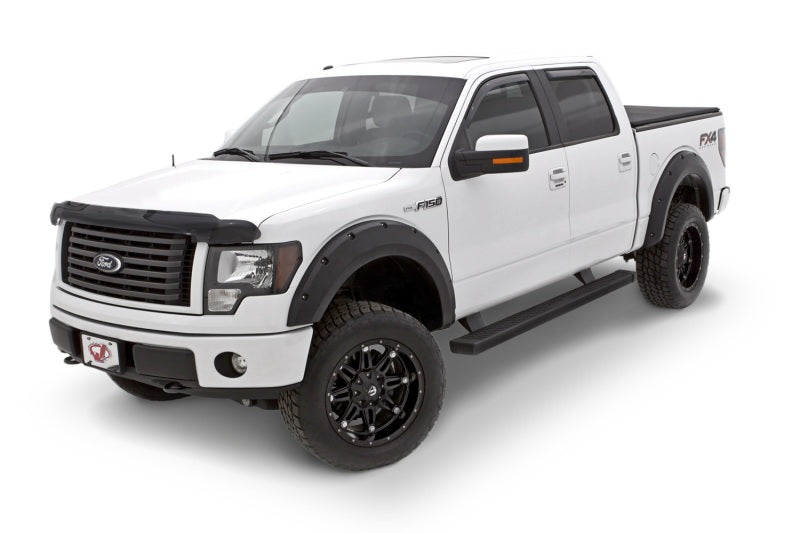 Lund 09-14 Ford F-150 (Excl Raptor) RX-Rivet Style Smooth Elite Series Fender Flares - Black (4 Pc.)