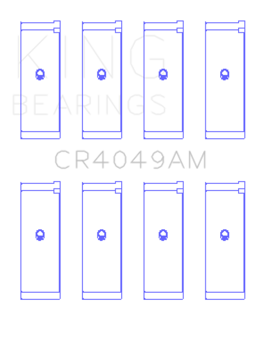 King Engine Bearings Mitsubishi 4G15/G15B/G4DJ (Size 0.25mm) Connecting Rod Bearing Set