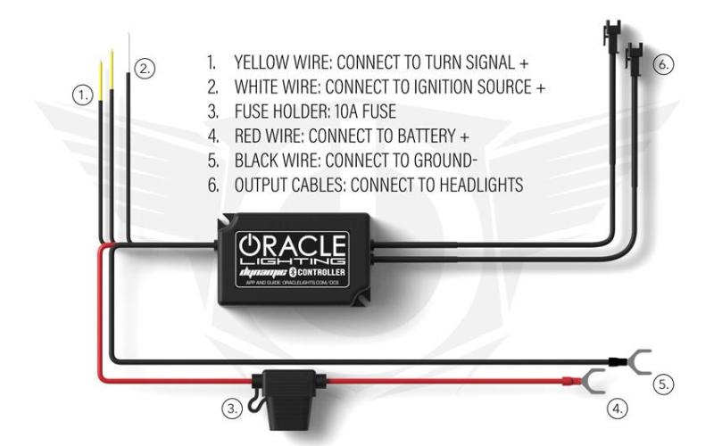 Oracle 18-21 Ford Mustang Dynamic DRL w/ Halo Kit & Sequential Turn Signal - ColorSHIFT
