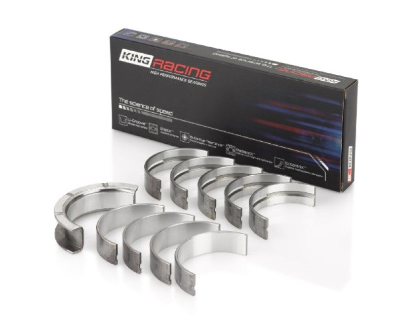 King Engine Bearings Chevy 400ci 6.6L V8 Std Size 3/4 Groove Bi-Metal Performance Main Bearing Set
