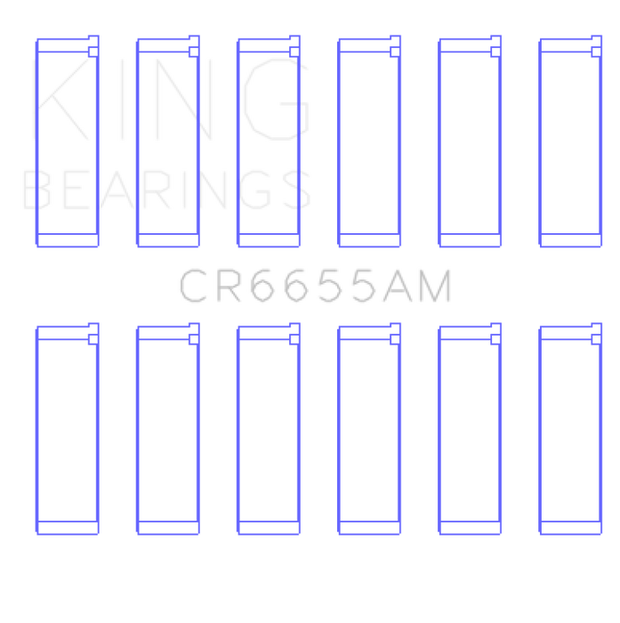 King Engine Bearings Mazda JE39 (Size STD)  Connecting Rod Bearings Set (6 Pairs)