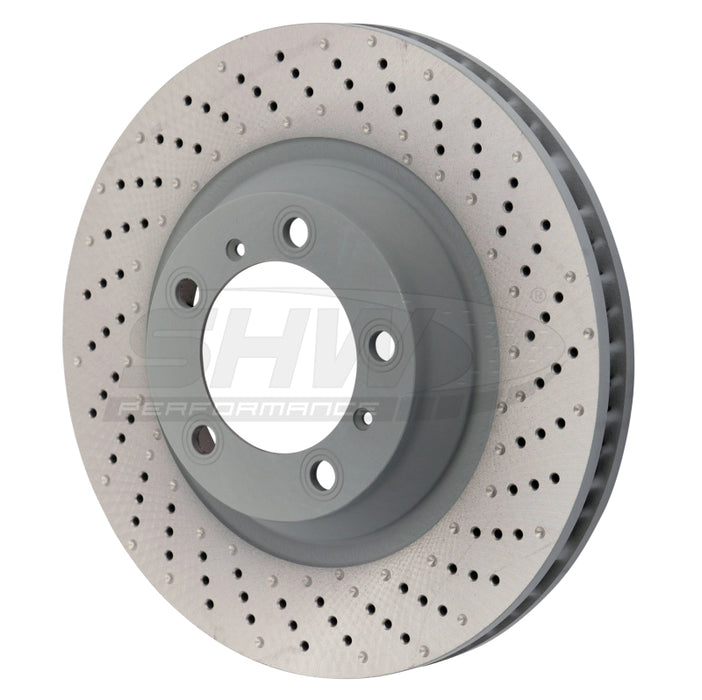 SHW 15-16 Porsche 911 Carrera 4 GTS w/o Ceramics Right Front Drill-Dimp MB Brake Rotor (99135140401)