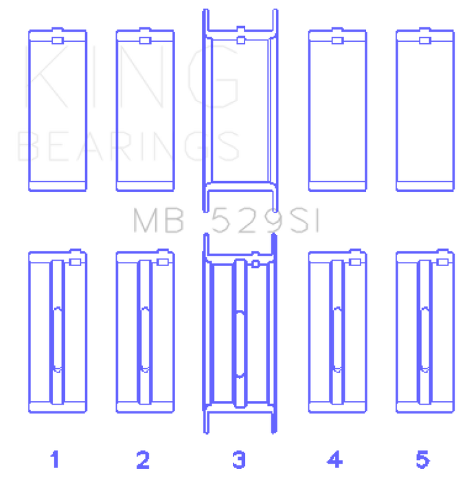 King Engine Bearings Ford V8 221 Main Bearing Set