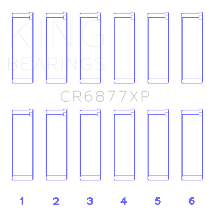 King Engine Bearings BMW S54B32 (Size 0.25mm) Performance Connecting Rod Bearing - Set of 6