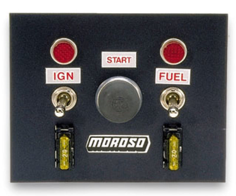 Moroso Toggle Switch Panel - Oval Track - 4in x 5in - Two On/Off Switches