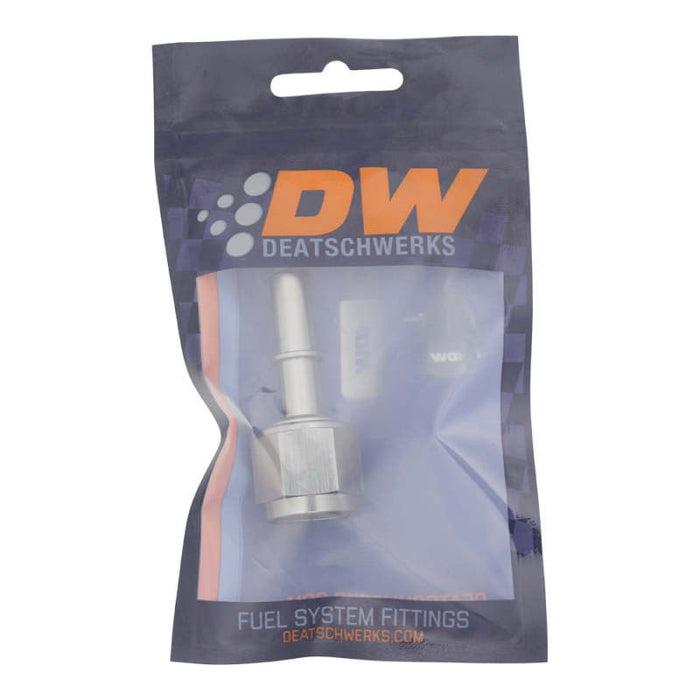 DeatschWerks 8AN Female Flare Swivel to 3/8in Male EFI Quick Disconnect - Anodized DW Titanium