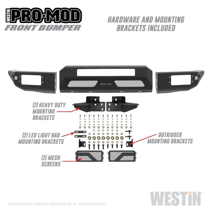 Westin 15-20 Chevrolet Colorado Pro-Mod Front Bumper - Textured Black