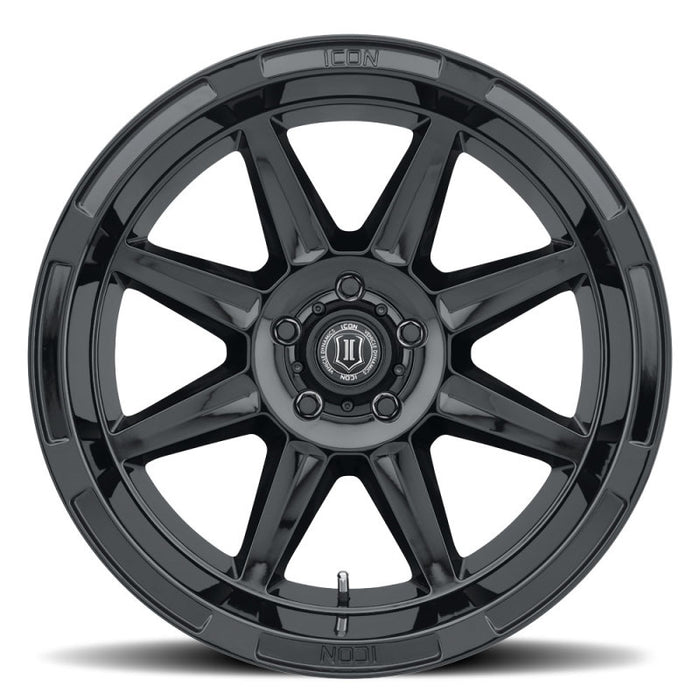 ICON Bandit 20x10 5x150 -24mm 4.5in BS 110.10mm Bore Gloss Black Wheel