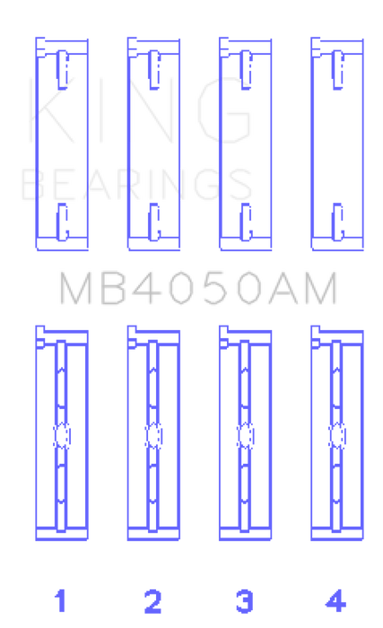 King Engine Bearings Mitsubishi 6G74/6G75 3.5L (Size STD) Main Bearing Set