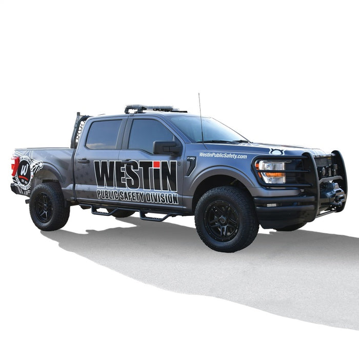 Westin 15-22 Ford F-150 SuperCrew / 17-22 F-250/350 Crew Cab Outlaw Nerf Step Bars - Textured Black