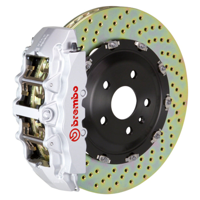 Brembo 00-02 CL500/03-05 S600/03-06 CL600 Fr GT BBK 8Pis Cast 380x34 2pc Rotor Drilled-Silver
