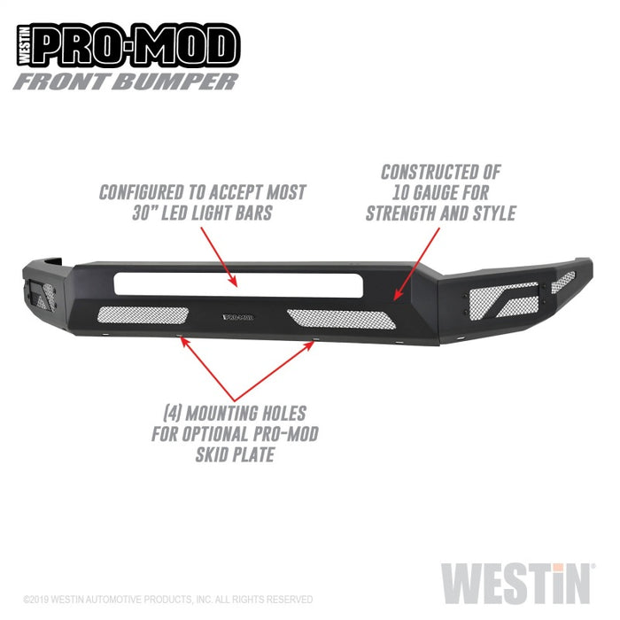 Westin 2011-2016 Ford F-250/350/450/550 Super Duty Pro-Mod Front Bumper - Textured Black