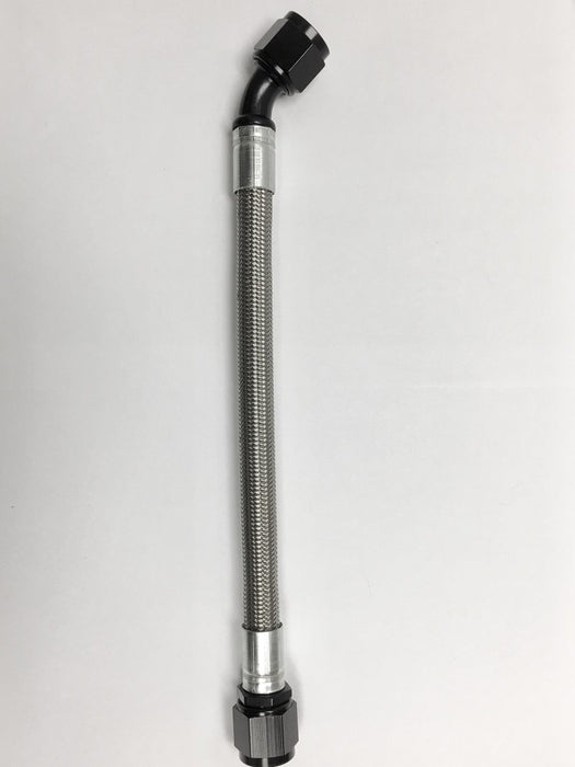 Fragola -10AN PTFE Hose Assembly Straight x 45 Degree 96in