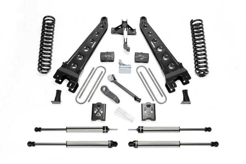 Fabtech 05-07 Ford F250 4WD w/o Factory Overload 6in Rad Arm Sys w/Coils & Dlss Shks