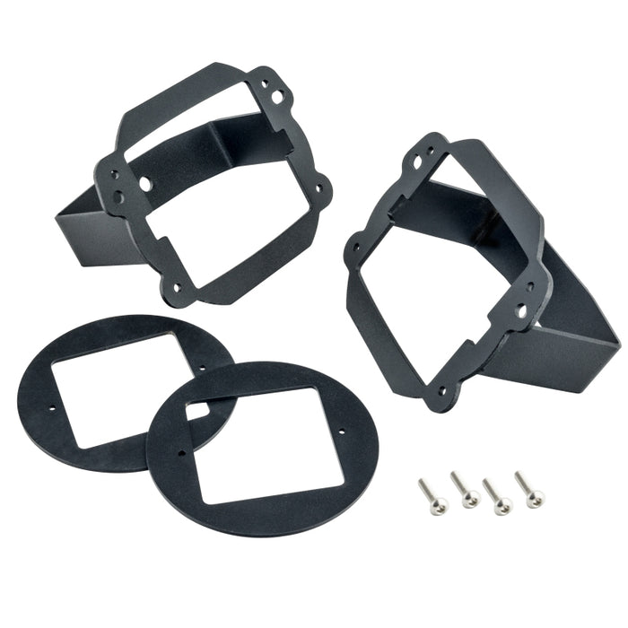 Oracle Jeep JK Fog Light to Cube Light Conversion Mount Brackets (Pair) w/ Bezel