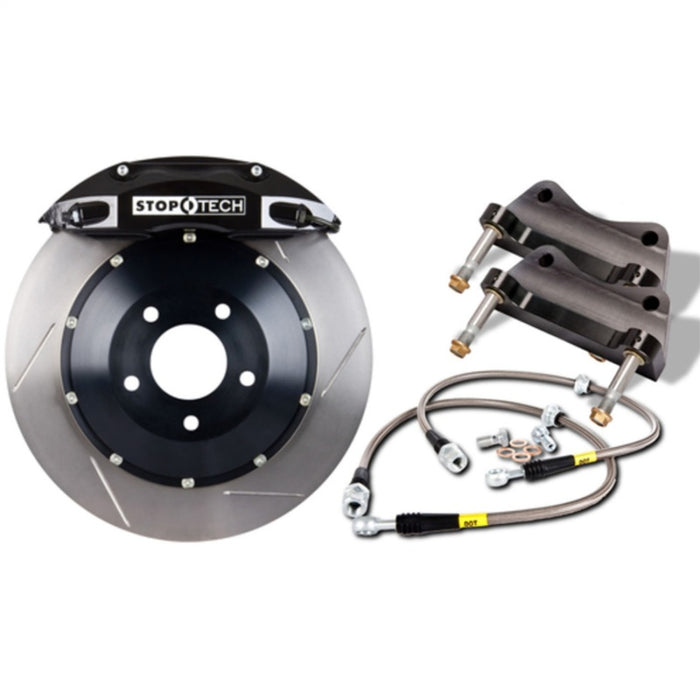 StopTech 95-99 BMW M3 (E36) BBK Rear ST-40 Black Calipers 332x32 Slotted Rotors