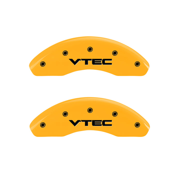 MGP 4 Caliper Covers Engraved Front & Rear Vtech Yellow Finish Black Char 1998 Honda Prelude