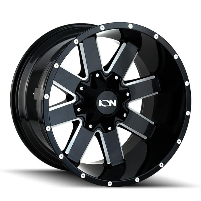 ION Type 141 20x12 / 6x135 BP / -44mm Offset / 106mm Hub Gloss Black Milled Wheel