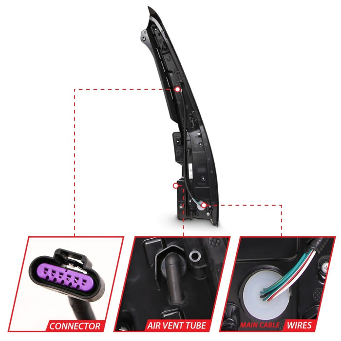 ANZO 2007-2014 Chevrolet Tahoe Led Taillights Red/Clear