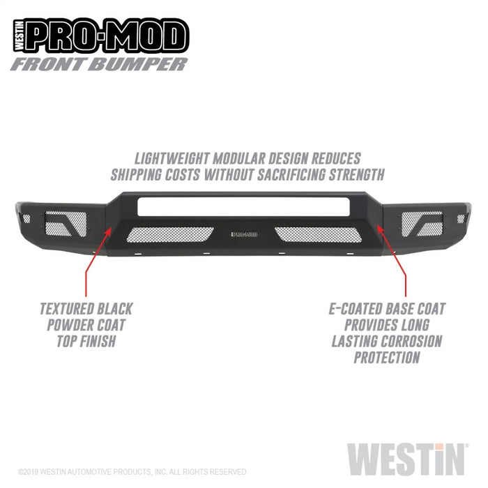 Westin 16-20 Toyota Tacoma Pro-Mod Front Bumper - Textured Black