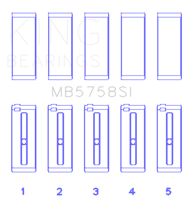 King Engine Bearings 2007 Mini Cooper N14B16 Main Bearing Set - Size +.3mm