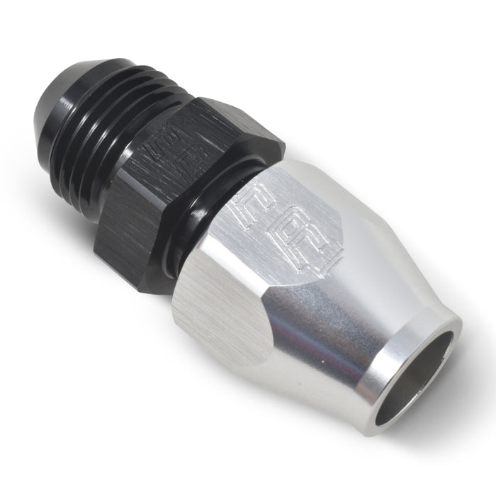 Russell Performance Black/Silver -8 AN Male 37 Degree to 1/2in Aluminum Tube