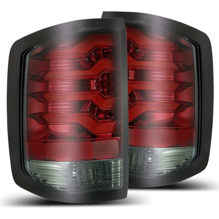 AlphaRex 14-18 Chevrolet Silverado 1500 PRO-Series LED Tail Lights Red Smoke