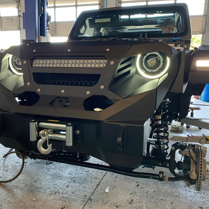 Oracle Jeep JL/Gladiator JT Oculus Bi-LED Projector Headlights - Amber/White Switchback