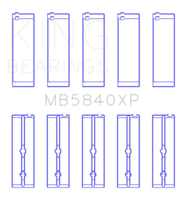 King Engine Bearings Chrysler/Dodge Gen 3 Hemi 5.7L/6.1L/6.4L Crankshaft Main Bearing Set (Set of 5)