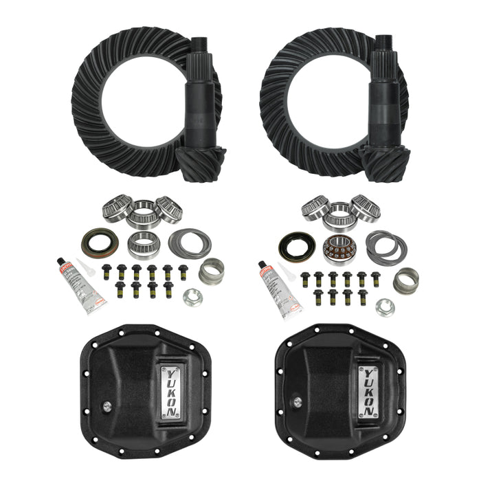Yukon 18-23 Jeep JL & JT M220 Rear/M210 Front Stage 2 Gear Kit Package 5.38 RATIO w/ F&R Covers