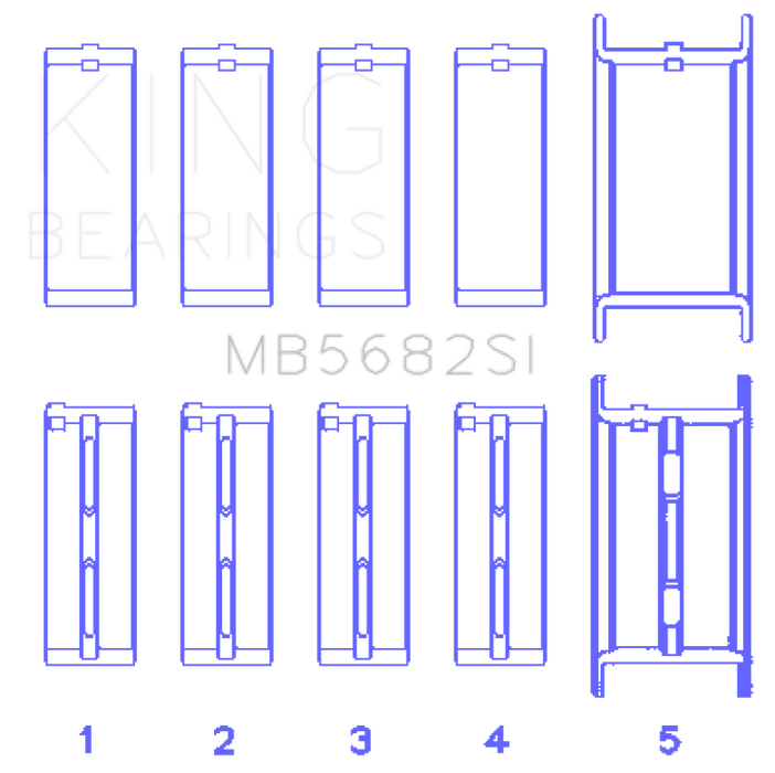 King gm 496ci/8.1L 16v (Size STD) Performance Main Bearing Set