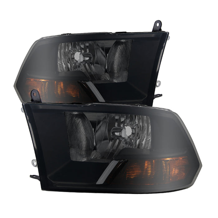 Xtune Dodge Ram 1500 09-12 ( Non Quad Headlights ) Crystal Headlights Black Smoked HD-JH-DR09-AM-BSM