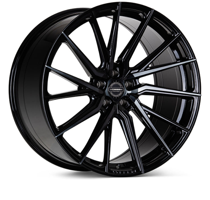 Vossen HF-4T 20x9 / 5x120 / ET35 / Flat Face / 72.56 - Tinted Gloss Black - Left Wheel