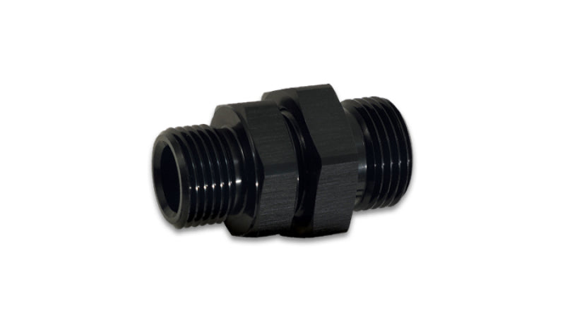 Vibrant -12AN ORB Male to Male Union Adapter - Anodized Black