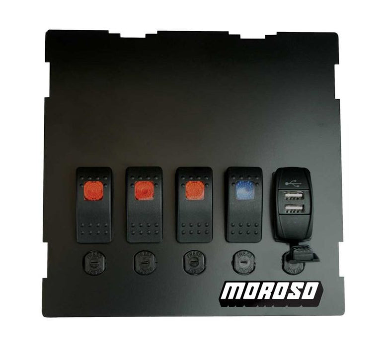 Moroso 99-04 Mazda Miata NB Radio/HVAC Pocket Block Off Plate With Switches