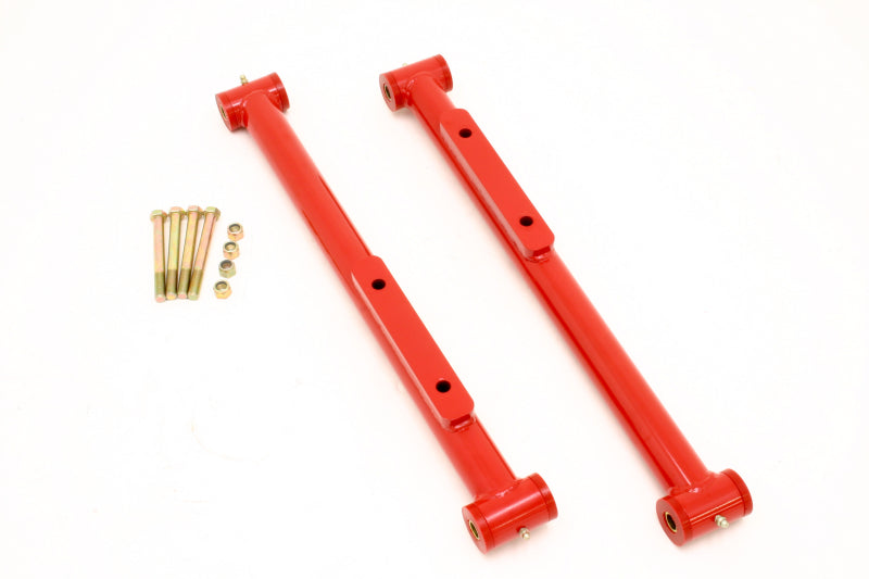 BMR 91-96 B-Body Non-Adj. Extended Length Lower Control Arms (Polyurethane) - Red