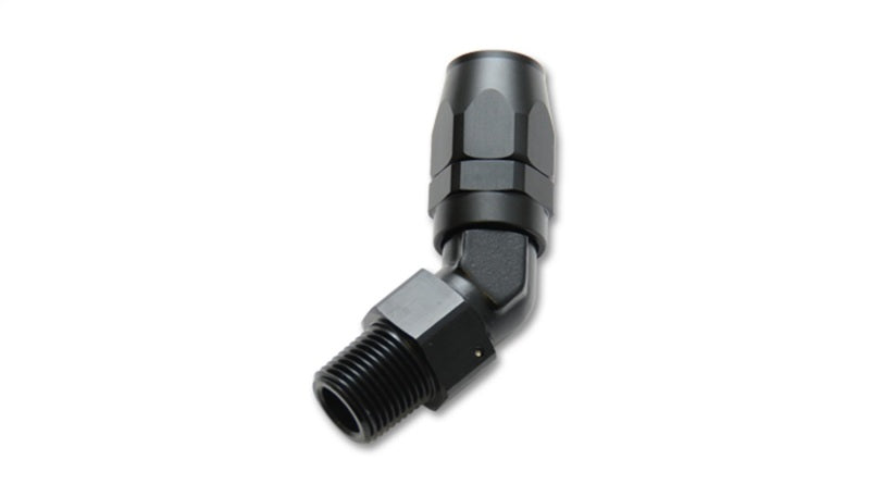 Vibrant -8AN Male NPT 45Degree Hose End Fitting - 3/8 NPT