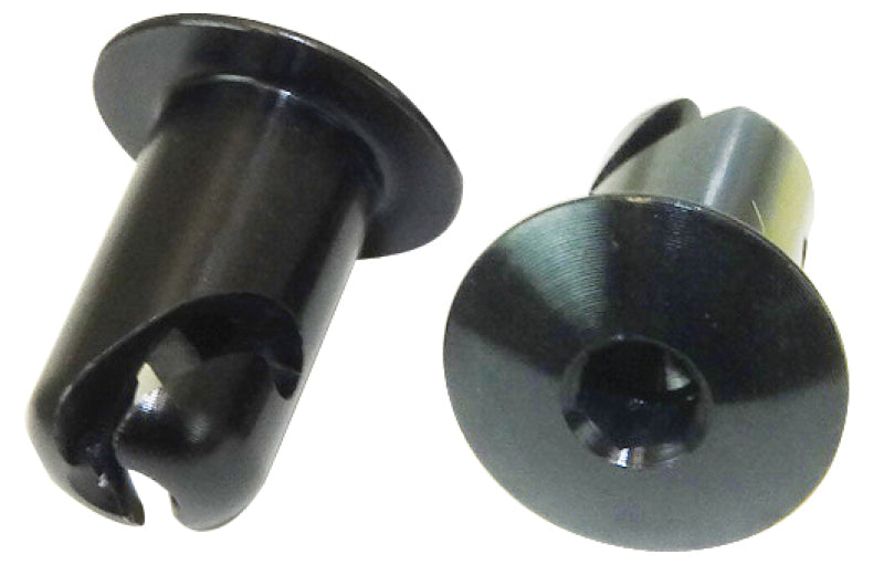 Moroso Quick Fastener - Oval Head - 7/16in x .500in - Aluminum - Black - 10 Pack