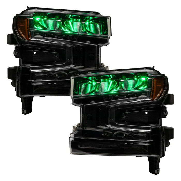 Oracle 19-21 Silverado/Sierra 1500 RGB Demon Eye Headlight Kit - w/o Controller