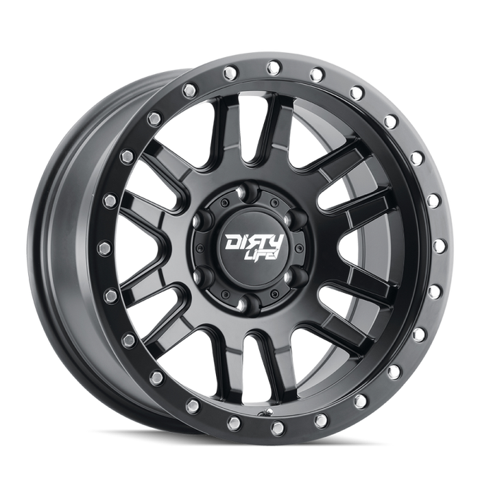 Dirty Life 9309 Canyon Pro 17x9/5x127 BP/-12mm Offset/71.5mm Hub Matte Black Wheel - Not Beadlock