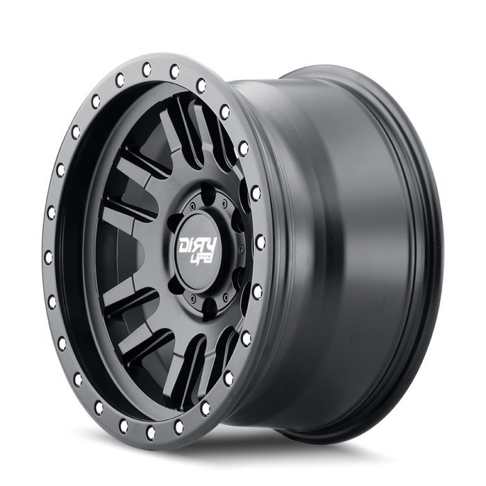 Dirty Life 9309 Canyon Pro 17x9/5x127 BP/-12mm Offset/71.5mm Hub Matte Black Wheel - Not Beadlock