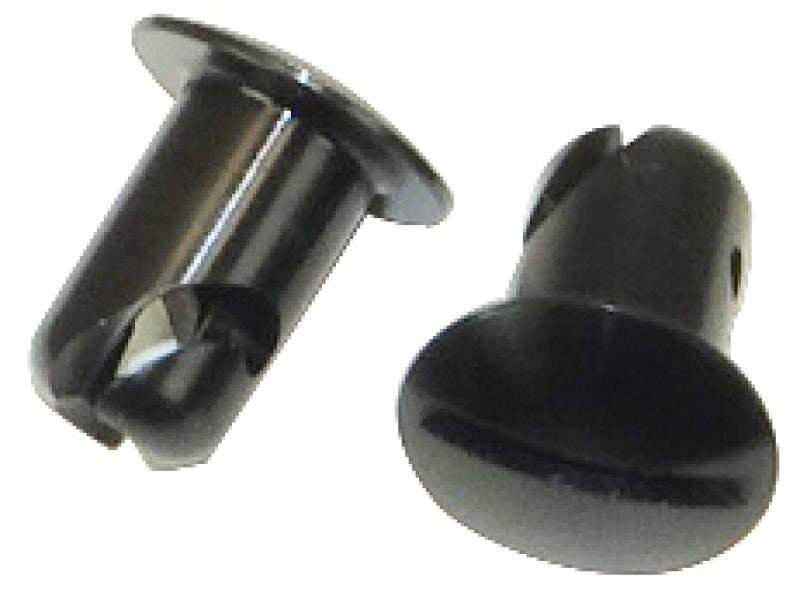 Moroso Quick Fastener - Oval Head - 7/16in x .450in - Aluminum - Black - 10 Pack