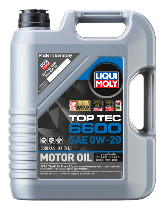 LIQUI MOLY 5L Top Tec 6600 Motor Oil SAE 0W20