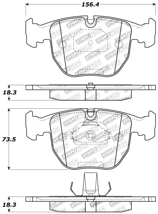 StopTech Performance 00-04 BMW M5 E39 / 00-06 X5 / 03-05 Range Rover HSE Front Brake Pads