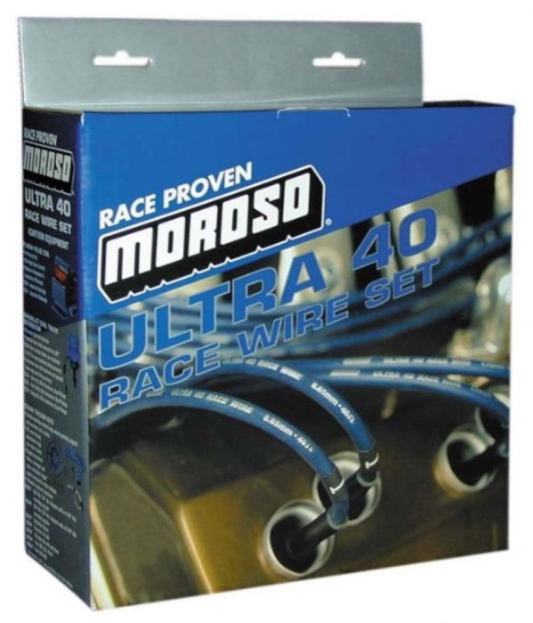 Moroso Ford 289-302 Ignition Wire Set - Ultra 40 - Unsleeved - HEI - Under Header - Black