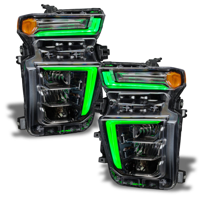 Oracle 2021 Chevy Silverado HD 2500/3500 RGB+W Headlight DRL Upgrade Kit ColorSHIFT 2