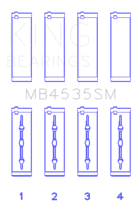 King Engine Bearings Mercedes M276 V6 (Size STD) Main Bearing Set