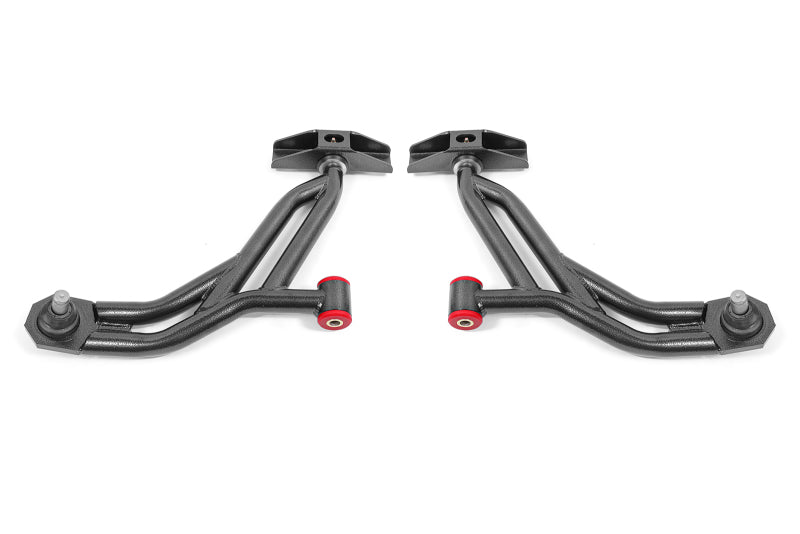 BMR Suspension 05-14 Ford Mustang Lower A-Arms - Black Hammertone - Non-Adjustable